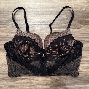 ADORE ME Black Lace Push-Up Bra | 32B